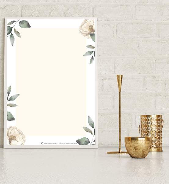 White Floral Ramadan Decor Bundle