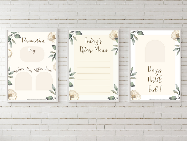 White Floral Ramadan Decor Bundle